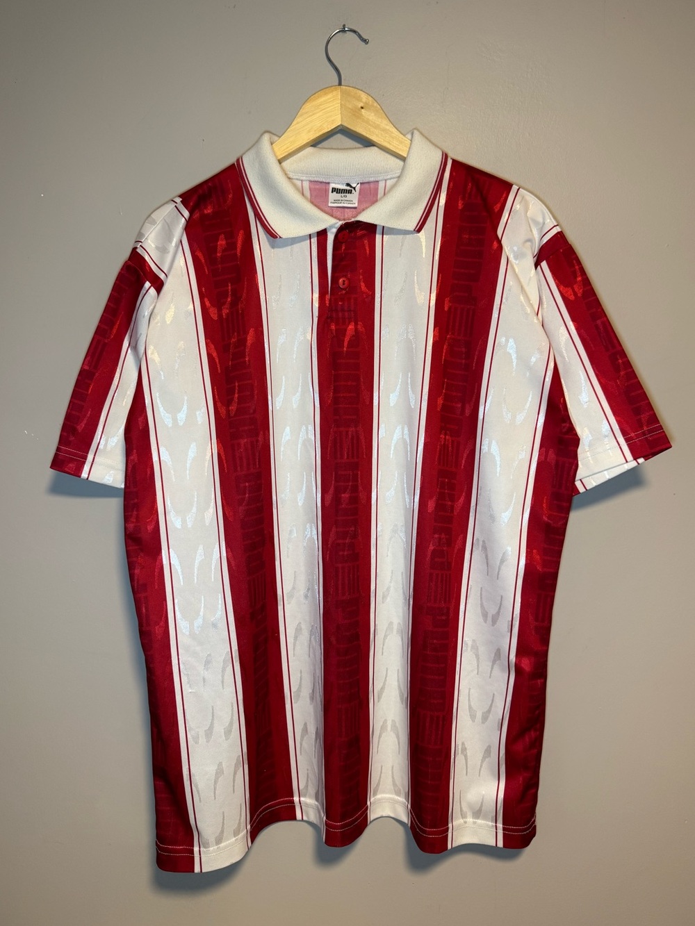 Vintage 1995-1996 Puma 1. FC Köln Jersey / Large / Striped Blank